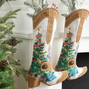 The Pioneer Woman Set of 2 Cowboy Boot Christmas Stockings, 20"
